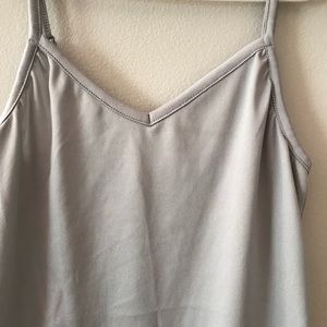 Gray V-neck tank top